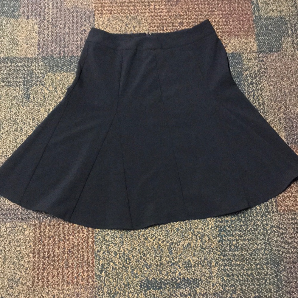 Emma James Petite Stretch Navy Blue Skirt - Size 10